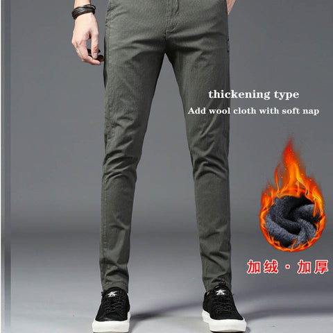 Brand Men Pants Casual Mens Business Male Trousers Classics Mid weight Straight Full Length Fashion breathing Pant