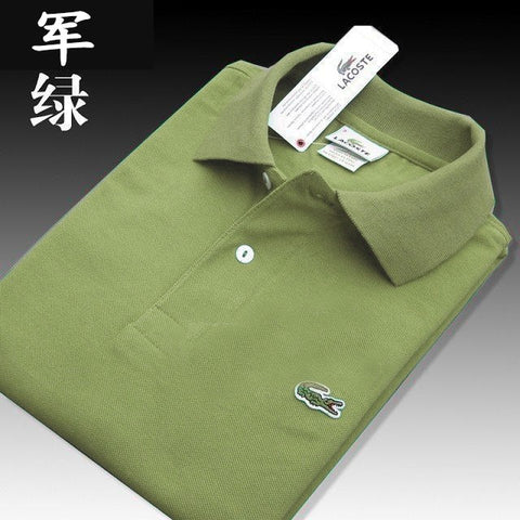 Men Summer Polo Shirt Brand Fashion Cotton Short Sleeve Polo Crocodile Shirts Male Solid Jersey Breathable Tops Tees