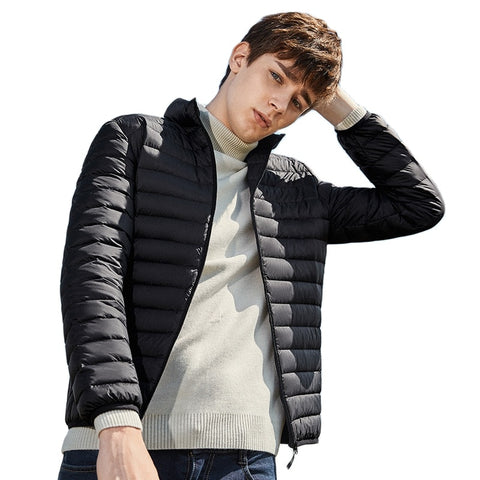 SEMIR  Down Jacket Men Winter 2020 Portability Warm 90% White Duck Down Hooded Man Coat jaqueta masculino chaqueta hombre