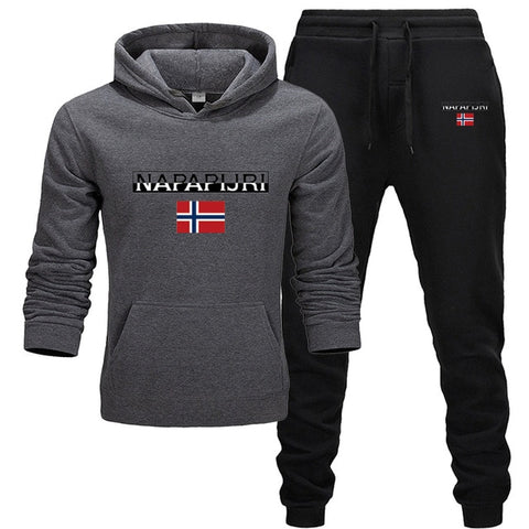 Movement 2 Pieces Sets Tracksuit Men Hooded Sweatshirt+pants Pullover Hoodie Sportswear Suit Casual Men Clothes Size S-3XL