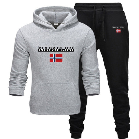 Movement 2 Pieces Sets Tracksuit Men Hooded Sweatshirt+pants Pullover Hoodie Sportswear Suit Casual Men Clothes Size S-3XL