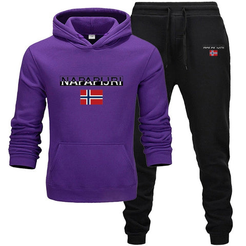 Movement 2 Pieces Sets Tracksuit Men Hooded Sweatshirt+pants Pullover Hoodie Sportswear Suit Casual Men Clothes Size S-3XL