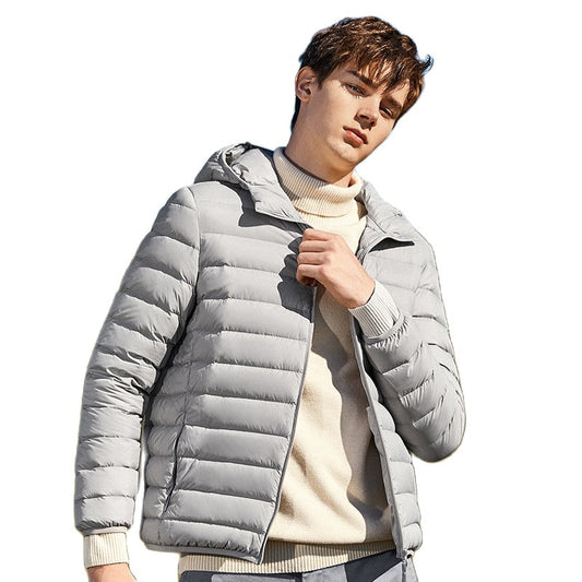 SEMIR brand down jacket men casual fashion winter jacket for men Hooded windbreaker white duck down coat male waterproof clothes