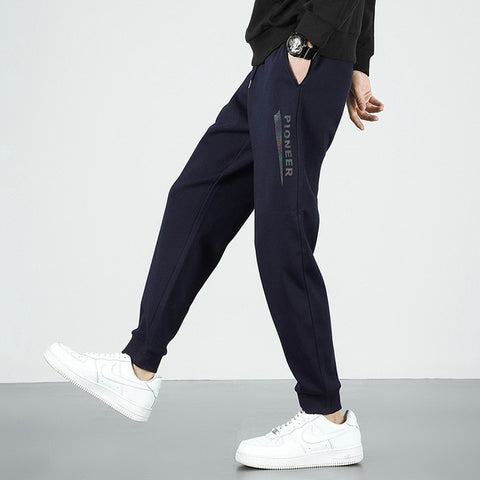 Pioneer Camp 2020 Spring New Jogger Pants Men 100%cotton Drawstring Comfortable Elastic Waist Sweatpants AZZ0107025