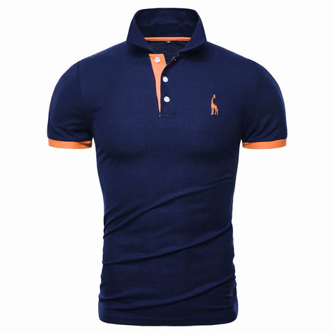 Dropshipping 13 Colors Brand Quality Cotton Polos Men Embroidery Polo Giraffe Shirt Men Casual Patchwork Male Tops Clothing Men