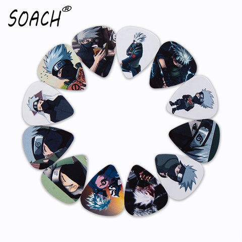 SOACH 10pcs 3 kinds of thickness new guitar picks bass Japanese anime Hatake Kakashi pictures quality print Guitar accessories