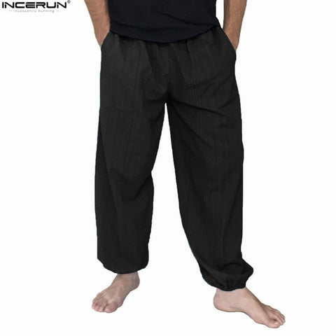 Plus Size 5XL Men's Cotton Loose Harem Pants Solid Casual Baggy Trousers Men Nepal/Indian Pants Men Wide Leg Hip Hop Pants New