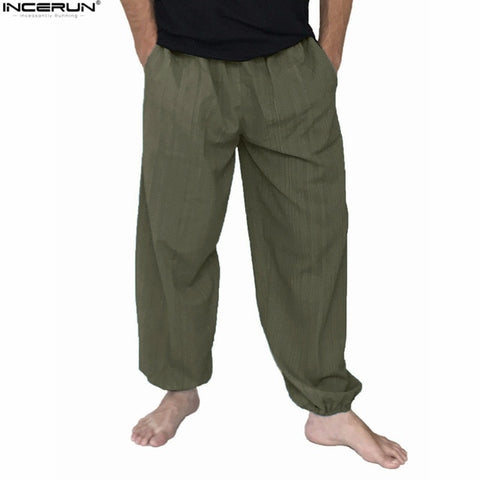 Plus Size 5XL Men's Cotton Loose Harem Pants Solid Casual Baggy Trousers Men Nepal/Indian Pants Men Wide Leg Hip Hop Pants New