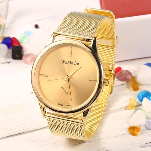 FANALA Women Watches Fashion Simple Steel Band Round Pointer Quartz Women Watch relogio feminino reloj mujer