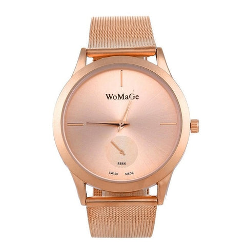 FANALA Women Watches Fashion Simple Steel Band Round Pointer Quartz Women Watch relogio feminino reloj mujer