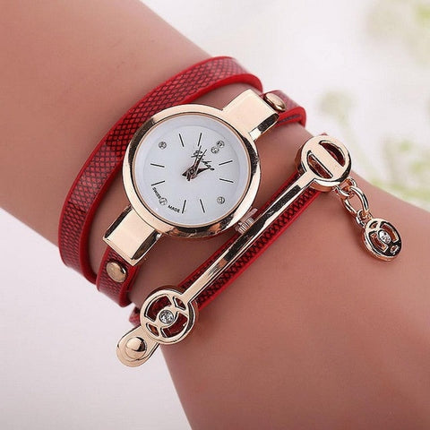 FANALA Watch Women Fashion Multi Layer Wristwatch Synthetic Leather Quartz Watches Women Bracelet relogio feminino reloj mujer