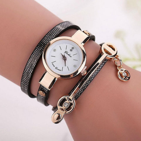 FANALA Watch Women Fashion Multi Layer Wristwatch Synthetic Leather Quartz Watches Women Bracelet relogio feminino reloj mujer