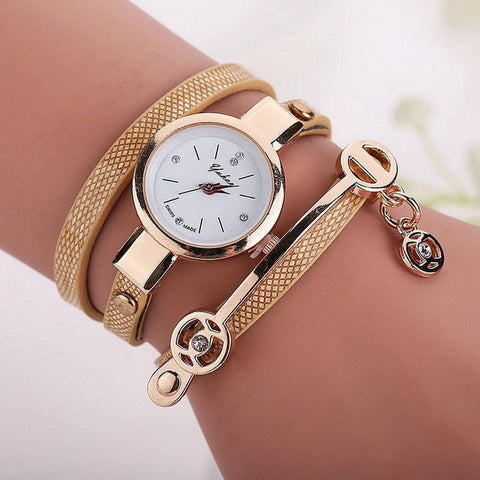 FANALA Watch Women Fashion Multi Layer Wristwatch Synthetic Leather Quartz Watches Women Bracelet relogio feminino reloj mujer