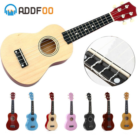 ADDFOO Ukulele 21 inch Ukelele Soprano 4 Strings Hawaiian Spruce Basswood Guitar Uke + String + Pick Stringed Instrument Guitars