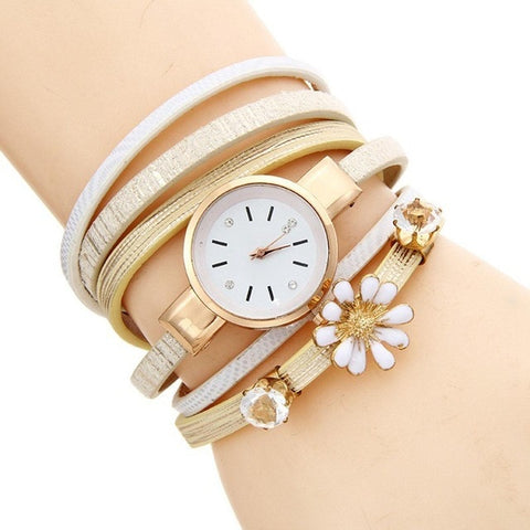 Women etc 0 2 Party Watch Casual Cubic 9inch 55inch 4cm Zirconia Quartz Flower Rhinestones 3cm Fashion Wrist 0 Bracelet 1 Wrap