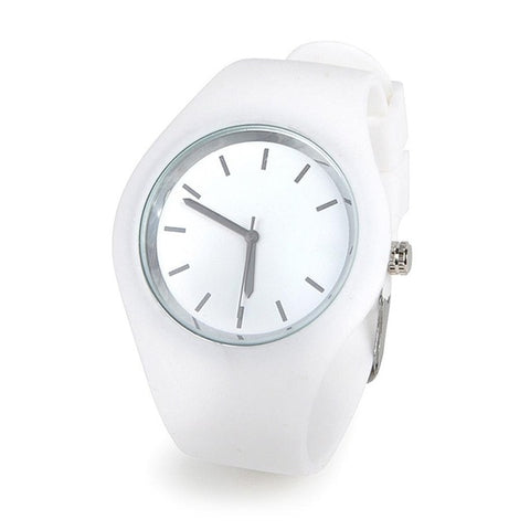 Sport Ultra-Thin Watch Women Band Analog Jelly Silicone Soft Quartz