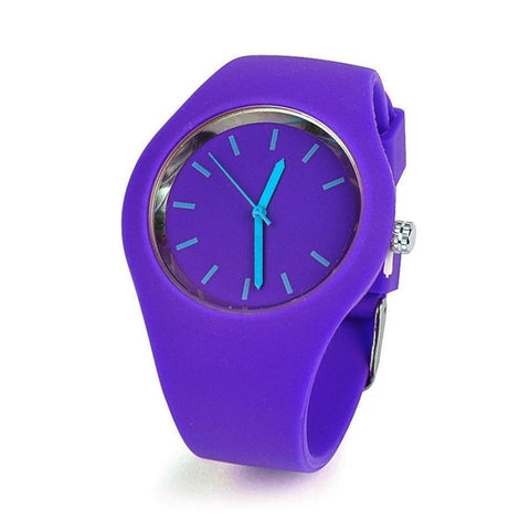 Sport Ultra-Thin Watch Women Band Analog Jelly Silicone Soft Quartz