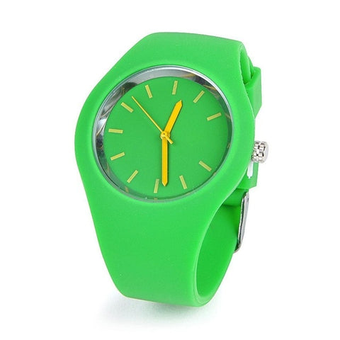 Sport Ultra-Thin Watch Women Band Analog Jelly Silicone Soft Quartz