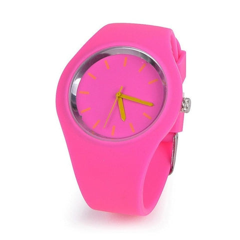 Sport Ultra-Thin Watch Women Band Analog Jelly Silicone Soft Quartz