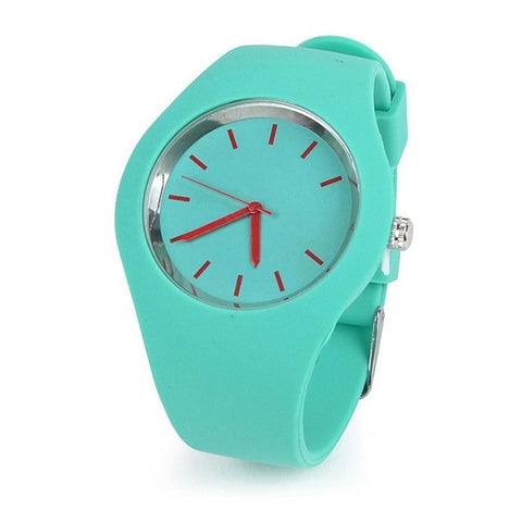 Sport Ultra-Thin Watch Women Band Analog Jelly Silicone Soft Quartz