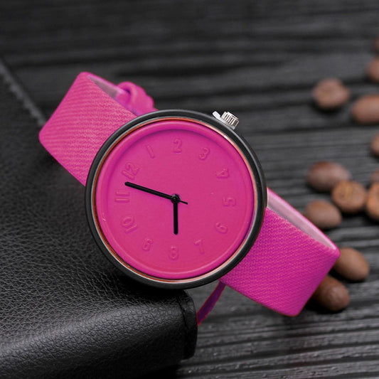 Quartz Artificial Analog Bangle Fashion Round Band Wrist Leather Bracelet New Watch