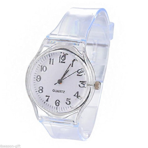 Round Band Gel Fashion Wrist Bangle Silica Watch Quartz Analog New Bracelet