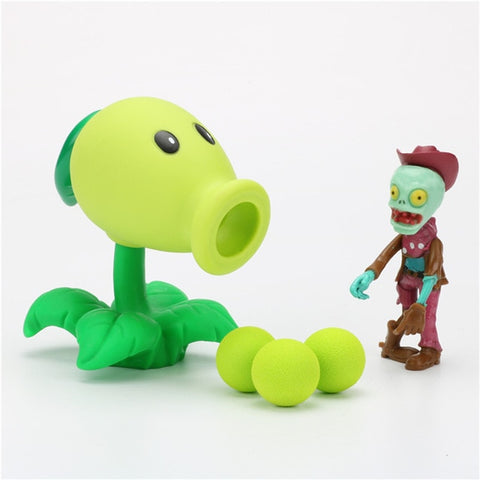 Plants vs Zombies Peashooter PVC Action Figure Model Toy Gifts Toys For Children High Quality  In OPP Bag