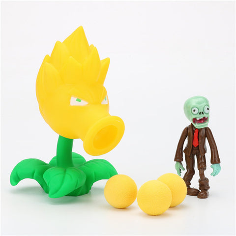 Plants vs Zombies Peashooter PVC Action Figure Model Toy Gifts Toys For Children High Quality  In OPP Bag