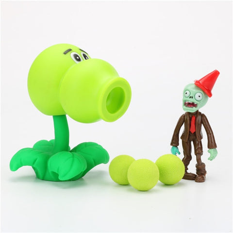 Plants vs Zombies Peashooter PVC Action Figure Model Toy Gifts Toys For Children High Quality  In OPP Bag