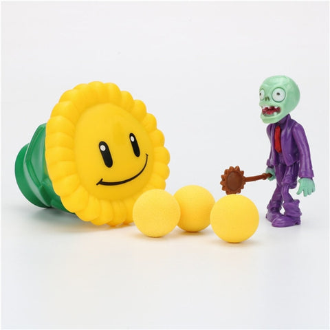 Plants vs Zombies Peashooter PVC Action Figure Model Toy Gifts Toys For Children High Quality  In OPP Bag