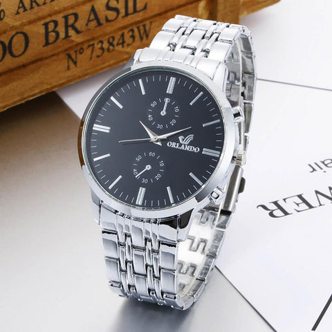 luxury Watch Men Quartz Watches Fashion Stainless Steel Band Analog Quartz Round Wrist Watch Relogio Feminino Clock 2018