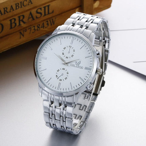 luxury Watch Men Quartz Watches Fashion Stainless Steel Band Analog Quartz Round Wrist Watch Relogio Feminino Clock 2018