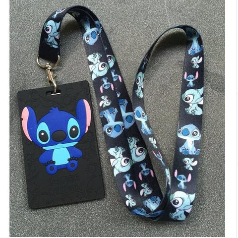 New 1Pcs cartoon stitch Lanyard ID Badge Holder Key Neck Strap kids gifts QW-327