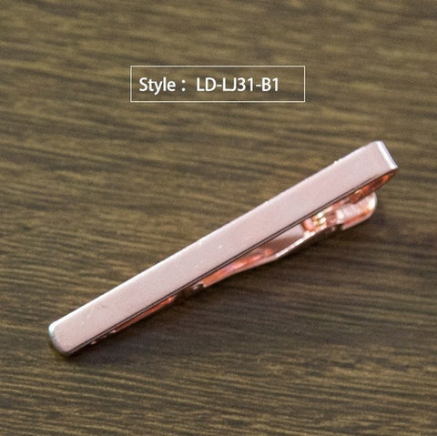 New Simple Fashion Style Tie Clip for Men Metal Silver Gold Tone Simple Bar Clasp Practical Necktie Clasp Tie Pin for Mens Gift