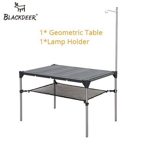 BLACKDEER Outdoor Camping Desk Aluminum Alloy Folding Table Portable Picnic Fishing Beer Table Lightweight Rain-Proof Detachable