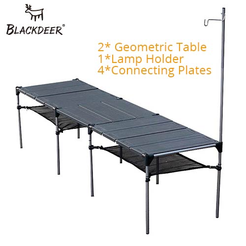 BLACKDEER Outdoor Camping Desk Aluminum Alloy Folding Table Portable Picnic Fishing Beer Table Lightweight Rain-Proof Detachable