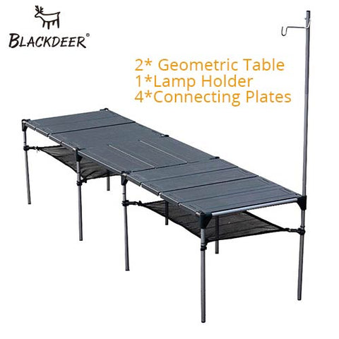 BLACKDEER Outdoor Camping Desk Aluminum Alloy Folding Table Portable Picnic Fishing Beer Table Lightweight Rain-Proof Detachable