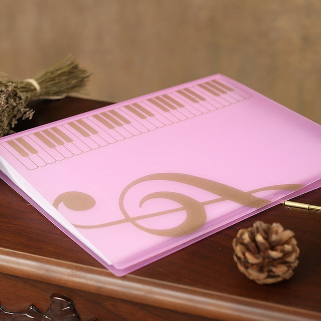 80 Pages A4 Piano Paper Sheets Document File Organizer Folder Five-line Clip Music Score Accessories