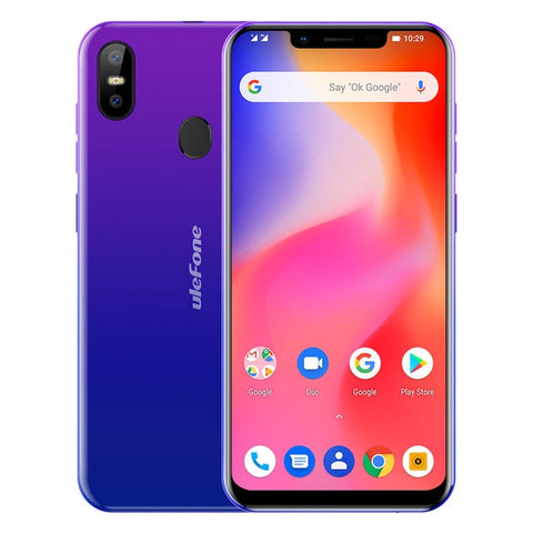 Ulefone S10 Pro Mobile Phone Android 8.1 5.7 inch 19:9 MT6739 Quad Core 2GB RAM 16GB ROM 13MP+5MP Face Unlock 4G Smartphone