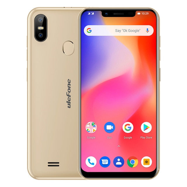 Ulefone S10 Pro Mobile Phone Android 8.1 5.7 inch 19:9 MT6739 Quad Core 2GB RAM 16GB ROM 13MP+5MP Face Unlock 4G Smartphone