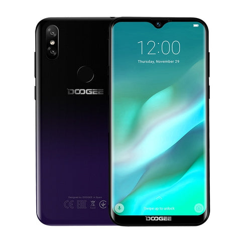 DOOGEE Y8 6.1 inch Waterdrop Screen Smartphone 3GB 16GB 8MP+5MP Face ID Android 9.0 MTK6739 Quad-Core 3400mAh 4G LTE cellphone